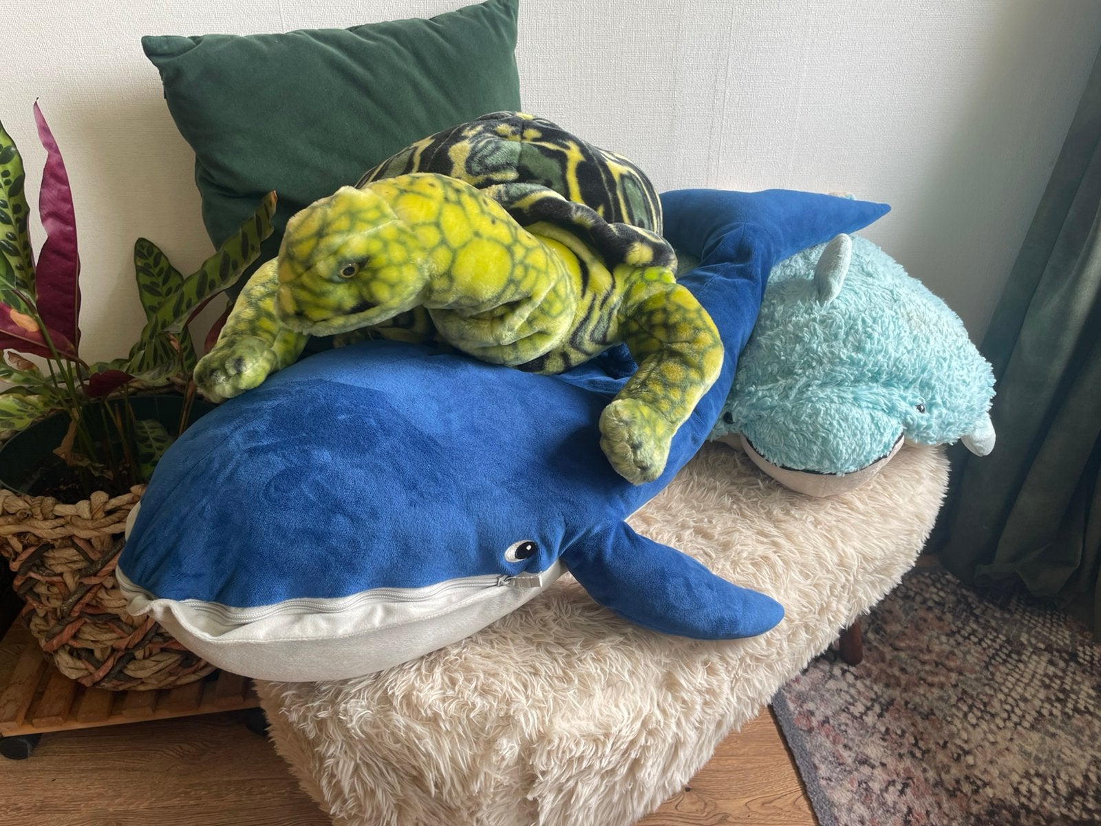 Drie grote knuffels!, Gebruikt, Overige typen, Ophalen of Verzenden, Middelgroot (20 tot 80 cm)