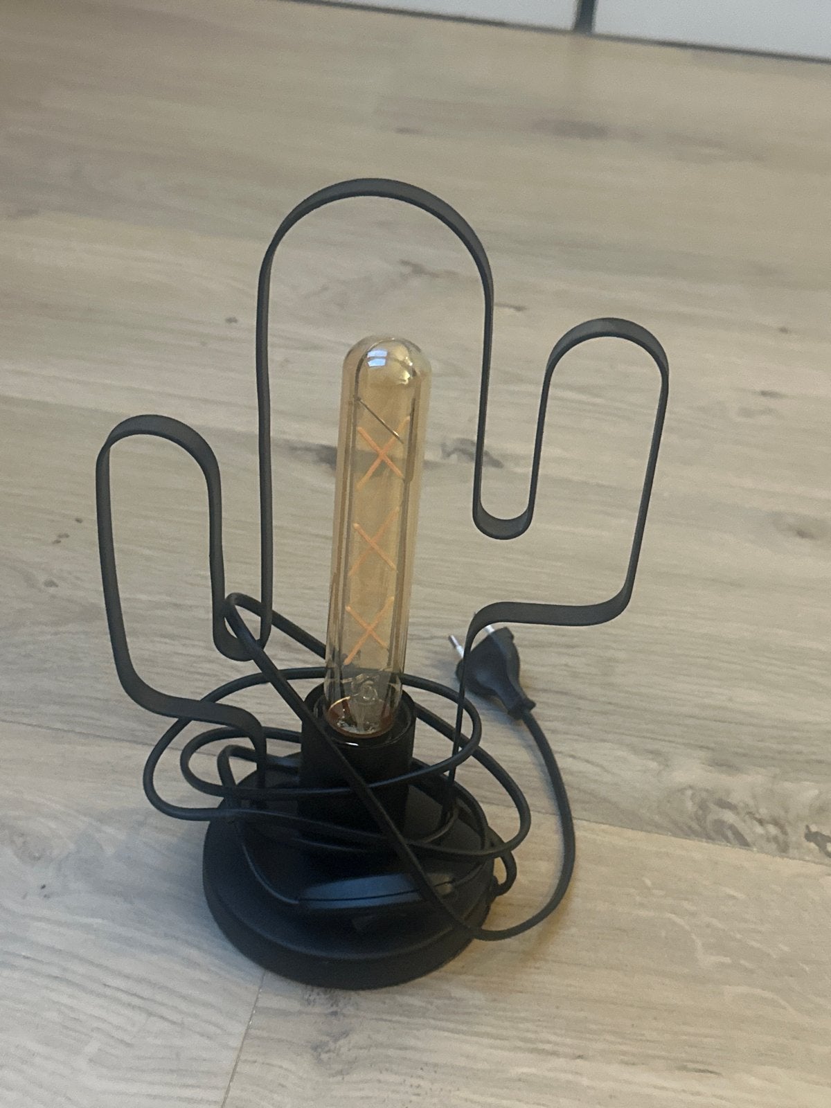 Cactus tafellamp met ledlamp, Overige merken, Zwart, Modern, E27 (groot)