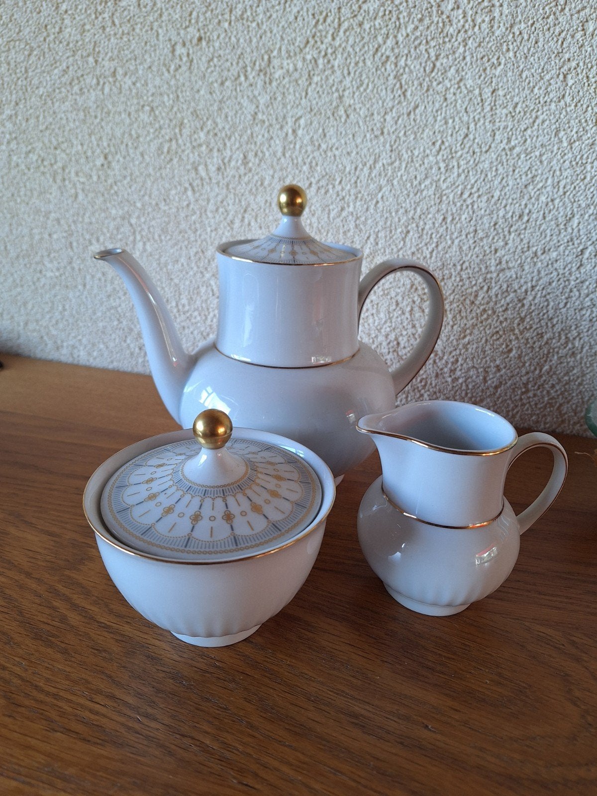 Koffie/theepot en roomstel. onbeschadigd, Ophalen of Verzenden