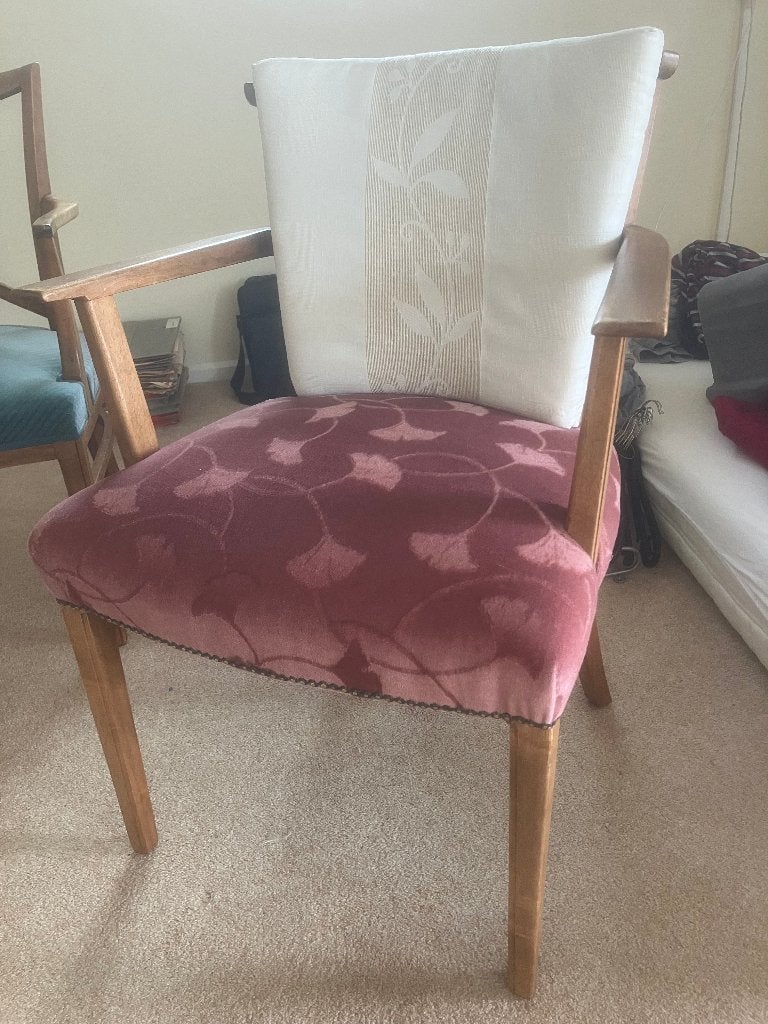 vintage eetkamer stoelen, Huis en Inrichting, Ophalen, Hout, Gebruikt, Drie