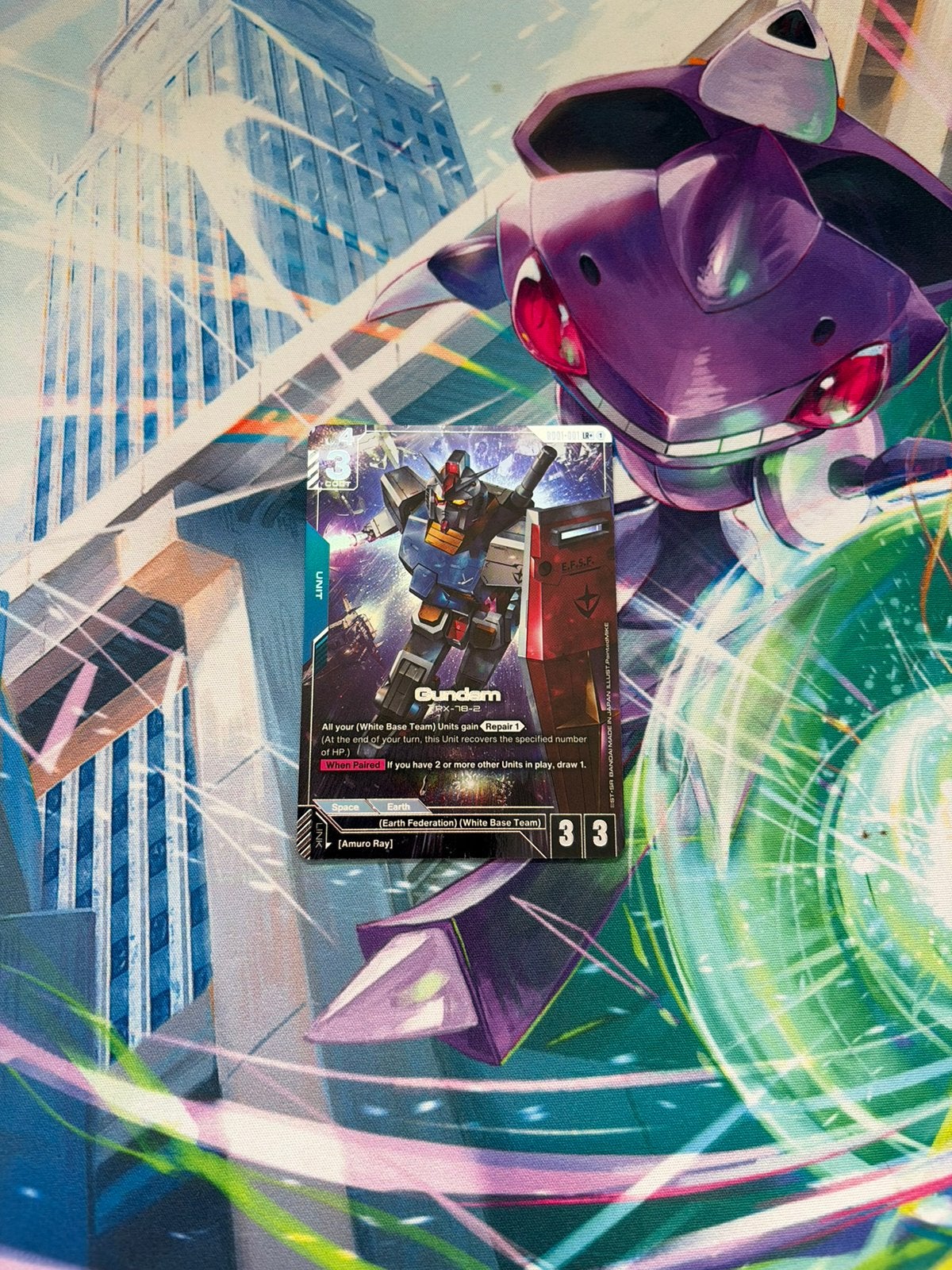 Gundam (LR+) GD01-001 Newtype Rising Foil – Gundam Card Game, Ophalen of Verzenden, Nieuw, Foil