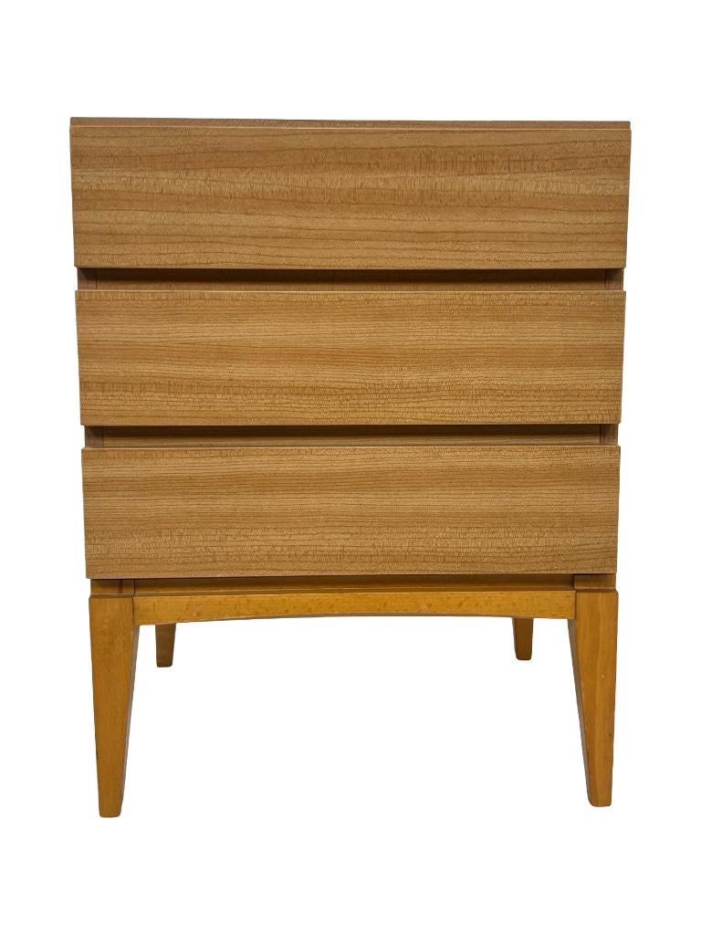 Vintage Nachtkastjes Set Van Twee Fineer Jaren 70, Gebruikt, Minder dan 45 cm, Vintage, Vintage