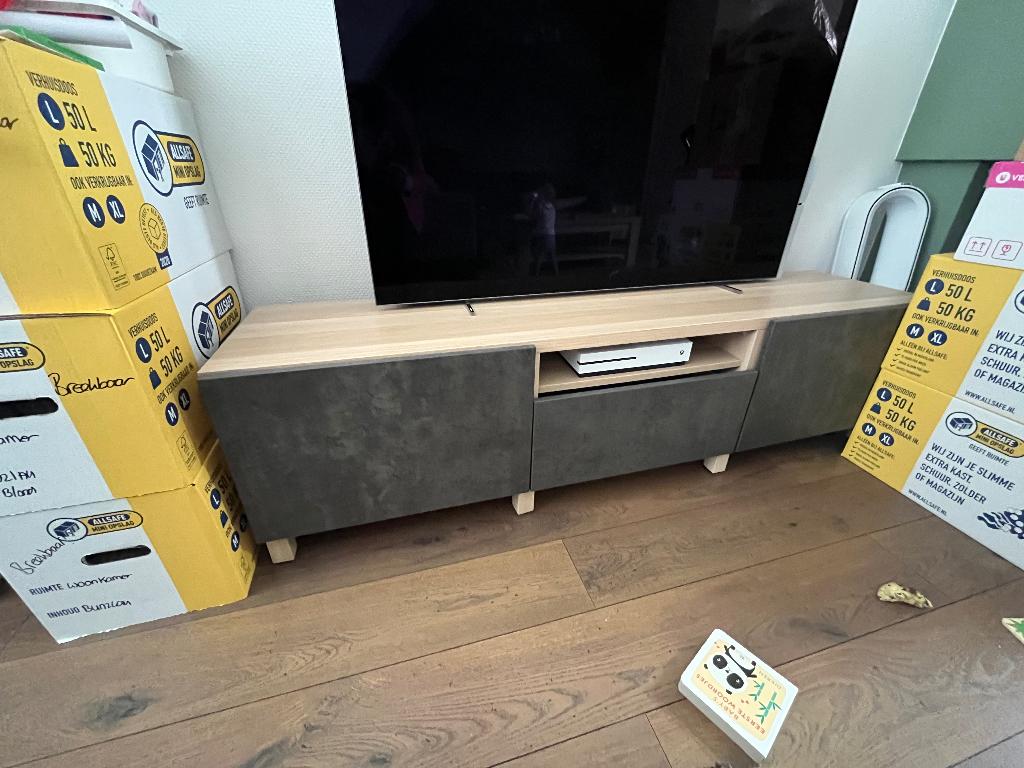 TV meubel, Ophalen, Gebruikt, 150 tot 200 cm, Minder dan 100 cm