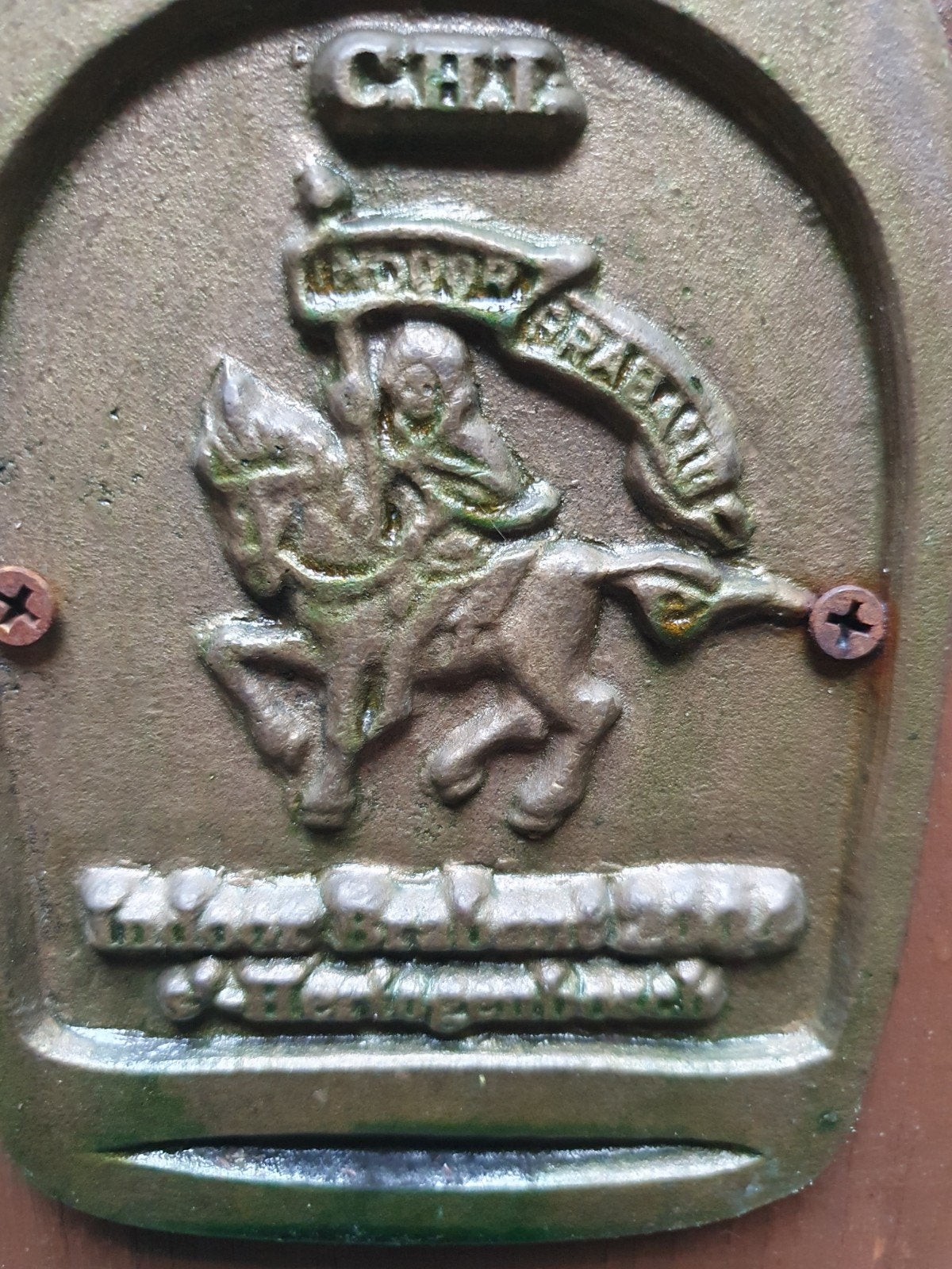 Antiek bronzen plaquette 'Graaf van Brabant', Ophalen of Verzenden