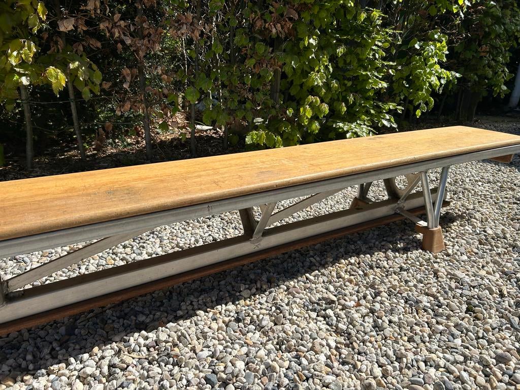 Vintage gymbank Nijha 360 cm - Gebruikt, Ophalen, Gebruikt, Hout