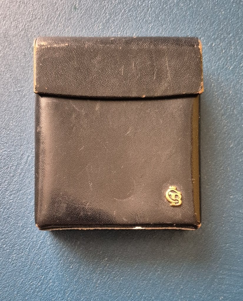 Vintage Castelijn & Beerens leren sigarettenetui - zwart, Ophalen of Verzenden, Gebruikt