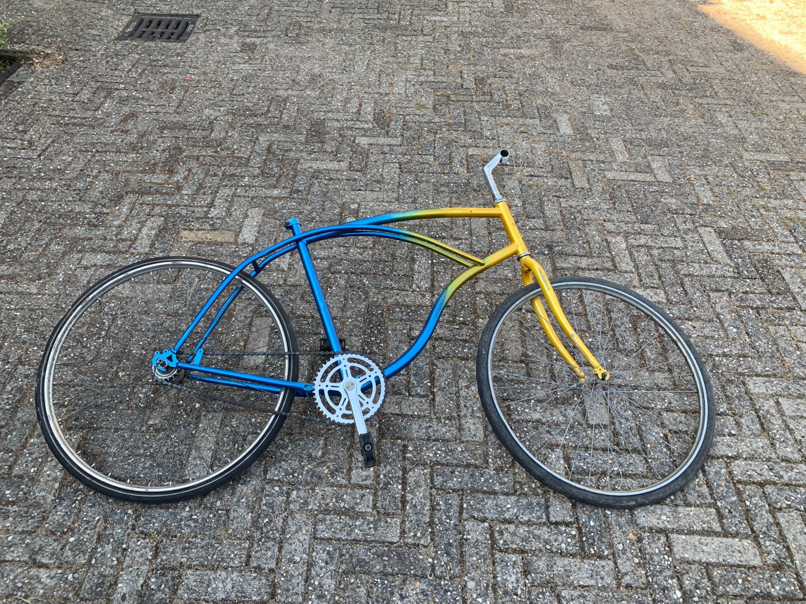 Racefiets on the road classic beach cruiser fiets opknapper, Verzenden, Zo goed als nieuw, Staal