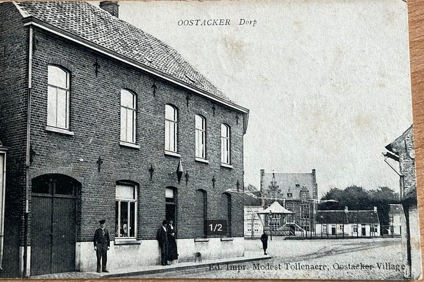 Oostacker Dorp - Oude Ansichtkaart (1912), Verzamelen, Ophalen of Verzenden, Voor 1920, Gelopen, Oost-Vlaanderen