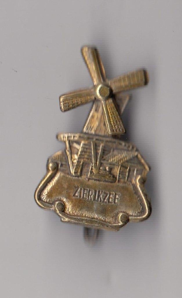 Zierikzee Molen broche, Verzamelen, Speldjes, Pins en Buttons, Gebruikt, Niet vindbaar, Niet vindbaar, Speldje of Pin