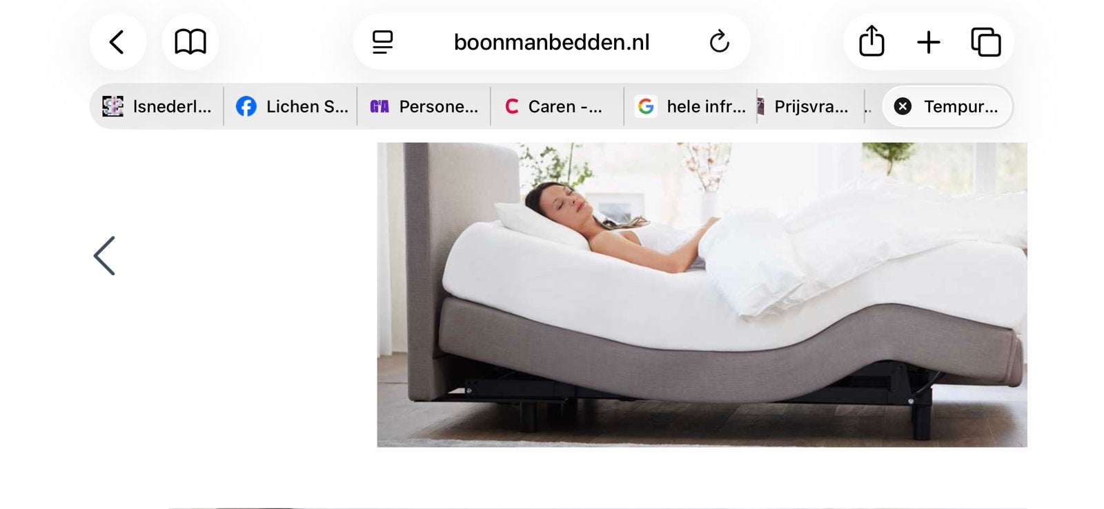 Tempur zero G elektrische bedden, Ophalen, Verstelbaar, 90 cm, 210 cm