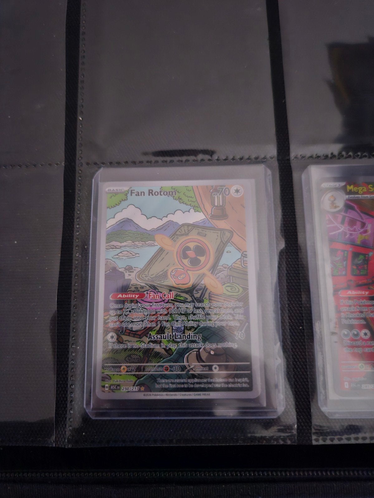 Pokemon Fan Rotom 250/217 Ascended Heroes, Ophalen of Verzenden, Zo goed als nieuw, Losse kaart, Foil