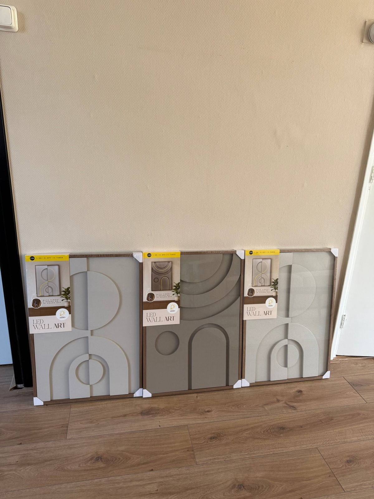 Action led wall art wanddecoratie NIEUW!, Met verlichting, Hout, Meerkleurig, Nieuw