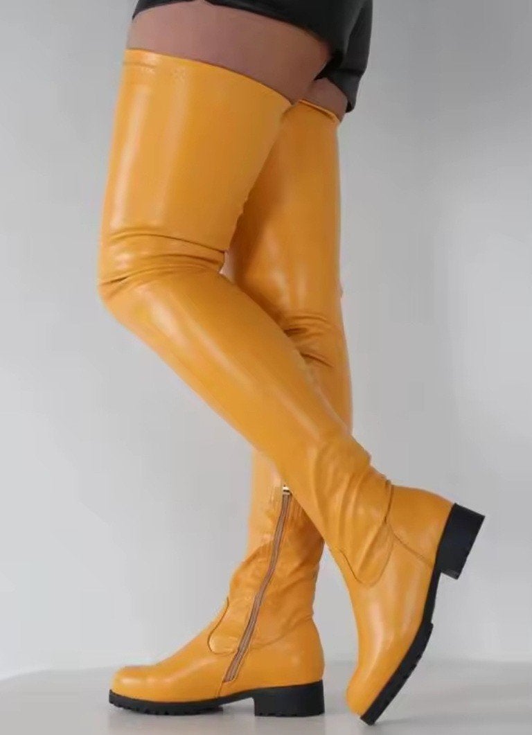 Trendy Zwarte Dijlaarzen, tm 43.5, Kleding | Dames, Verzenden, Nieuw, Hoge laarzen