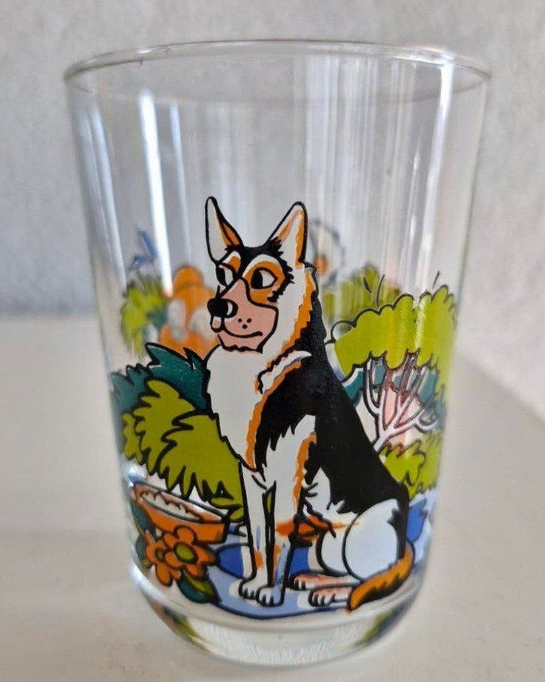 Arcoroc glas met Honden opdrukken, Ophalen of Verzenden, Gebruikt, Bierglas