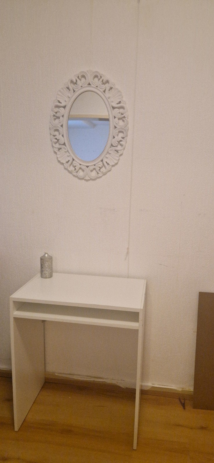 Wit bureau/kaptafel met lade, Ophalen, Gebruikt, 50 tot 100 cm, Minder dan 100 cm
