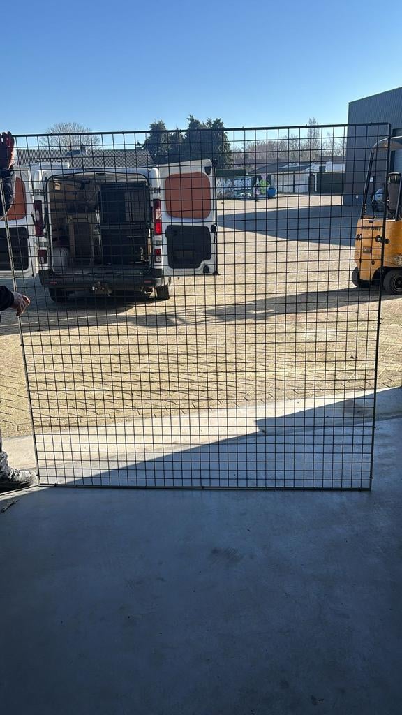 Geplastificeerd netrek voor decoratie/afscheiding, Ophalen of Verzenden, Gebruikt, IJzer, Gaashekwerk