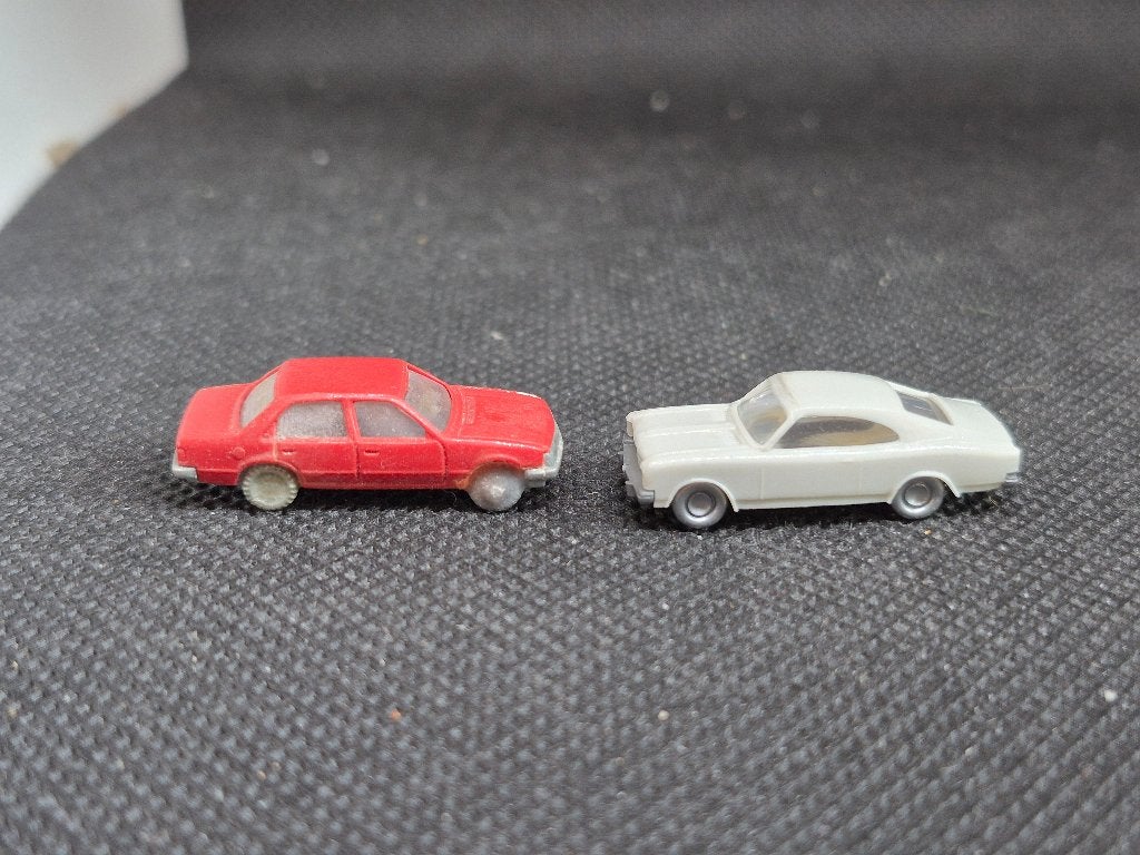 Fleischmann / Wiking - 2x Opel Rekord (16109), Hobby en Vrije tijd, Modeltreinen | N-Spoor, Gebruikt, Gelijkstroom of Wisselstroom