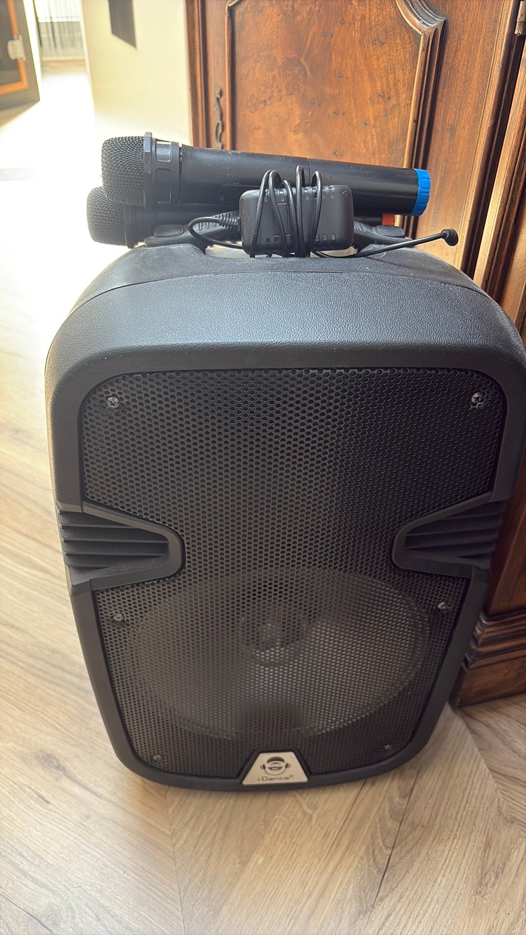 Karaokeset met 2 draadloze microfoons, Ophalen of Verzenden, Zo goed als nieuw, Complete set