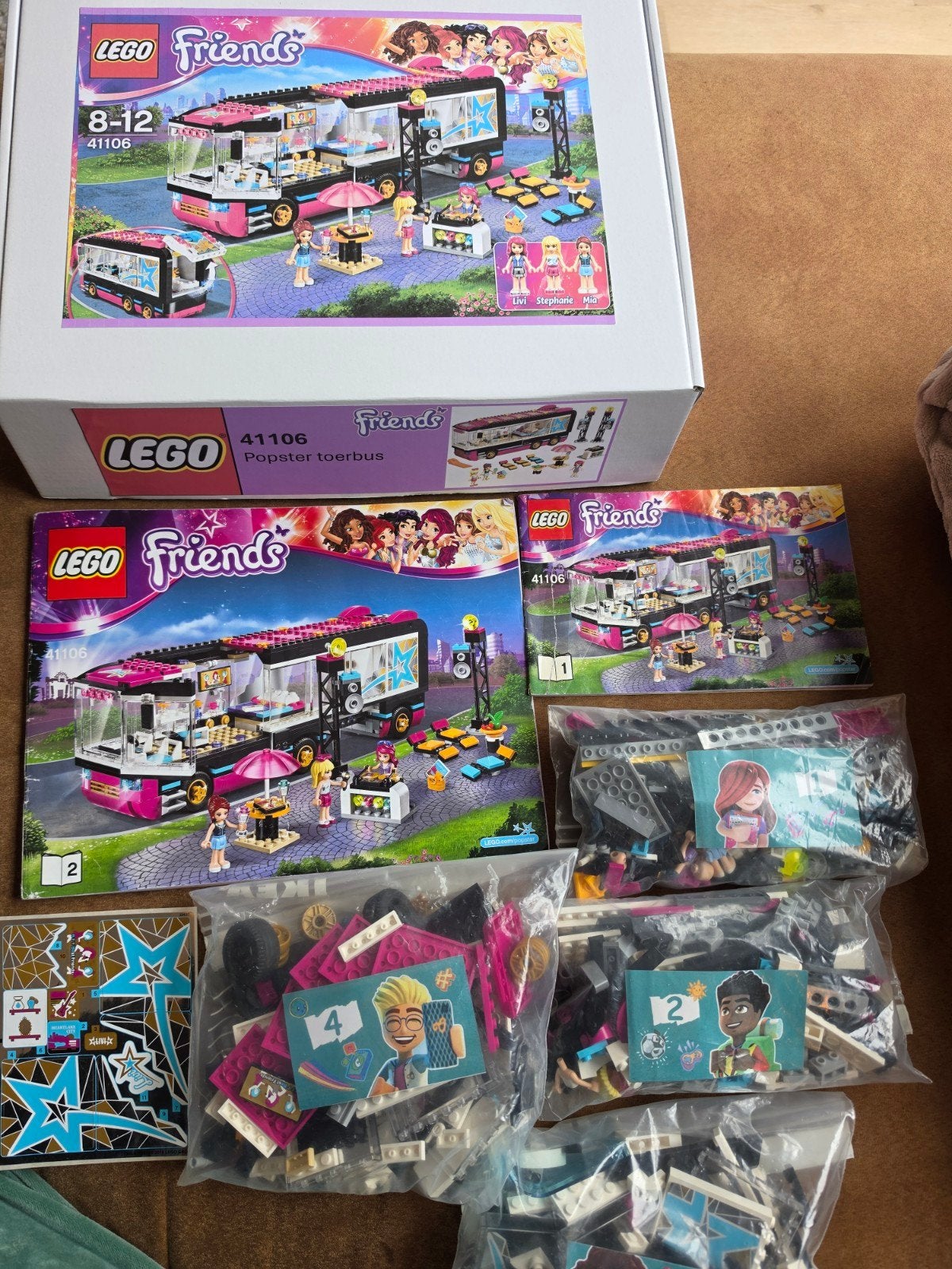 LEGO Friends 41106 Popster toerbus, Lego, Ophalen of Verzenden, Zo goed als nieuw, Complete set