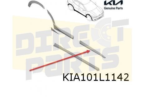 Kia EV6 (9/21-) stootlijst voorportier Rechts (GT-line) (gla, Kia, -, Deur, -