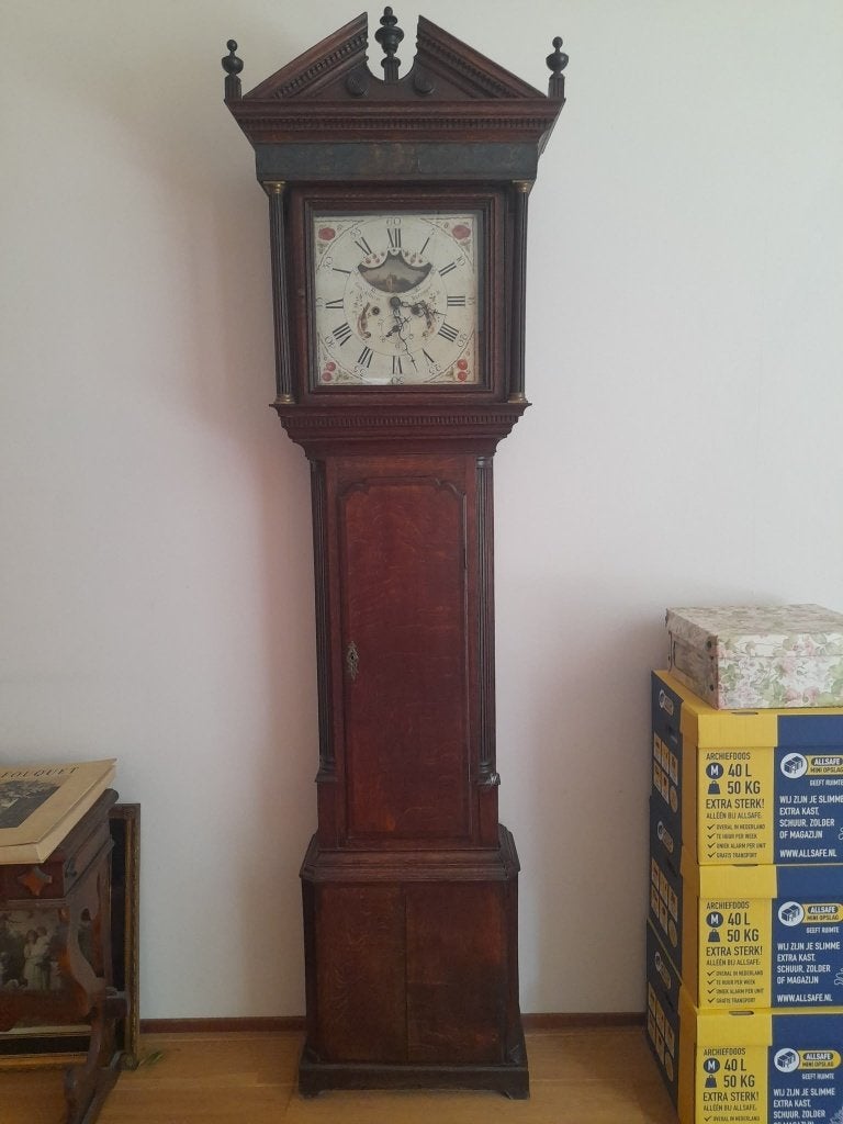 Antieke Engelse staande klok (Longcase / Grandfather Clock), Antiek en Kunst, Antiek | Klokken, Ophalen