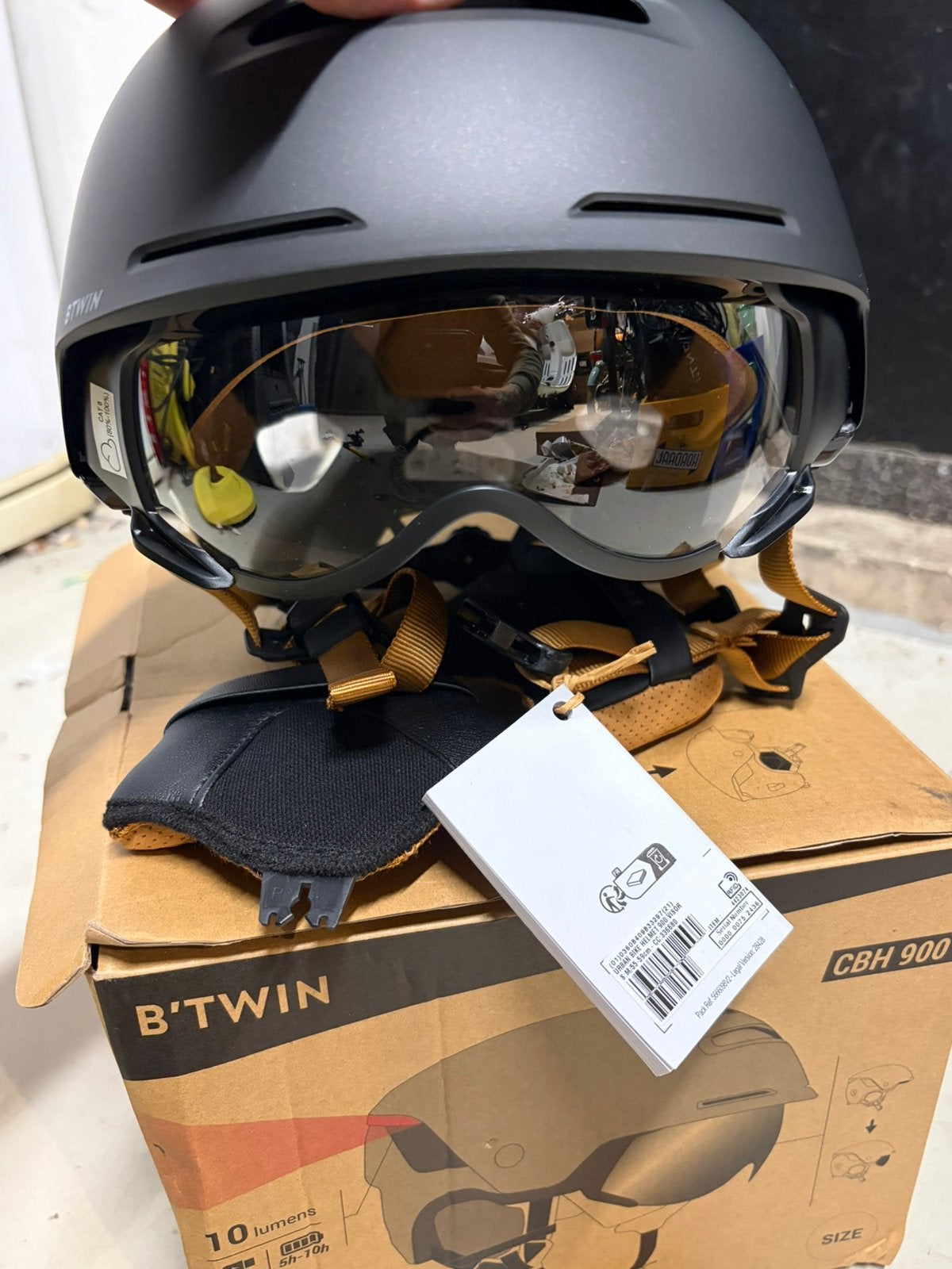 Nieuwe b twin helm met licht, Ophalen of Verzenden, Nieuw, Heer of Dame
