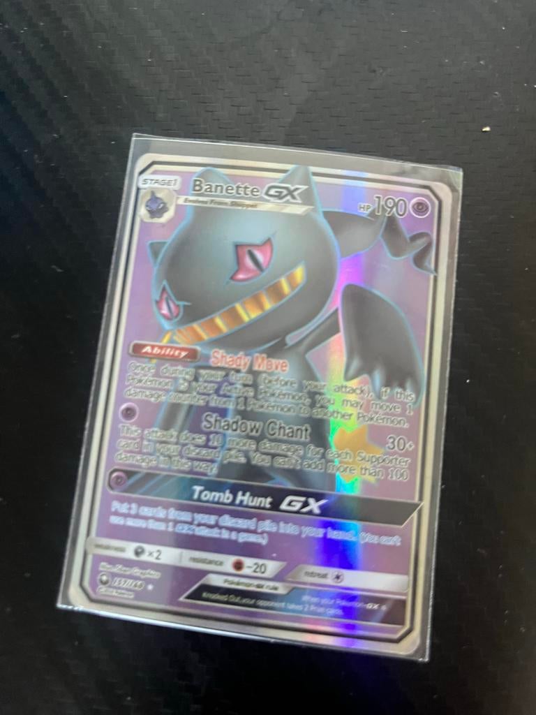 Banette GX Pokémon Kaart - Ultra Rare, Ophalen of Verzenden, Zo goed als nieuw, Losse kaart