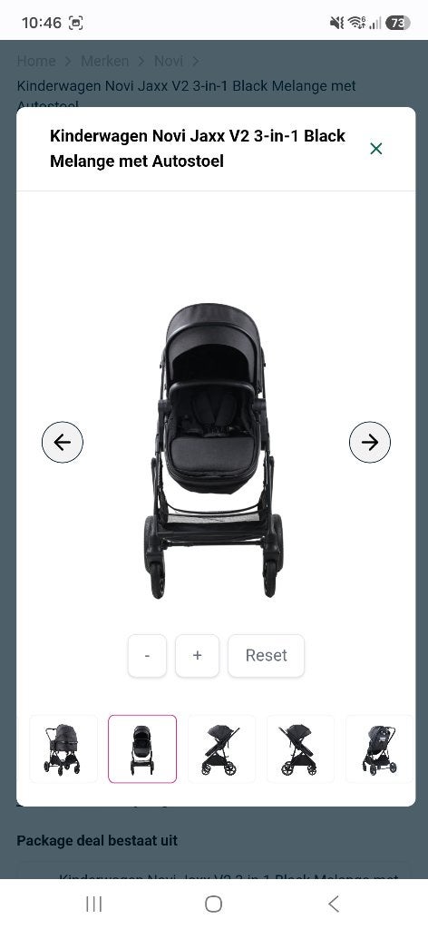 Foto 10 van Nieuw en ongebruikt kinderwagen Novi jaxx 3 in 1