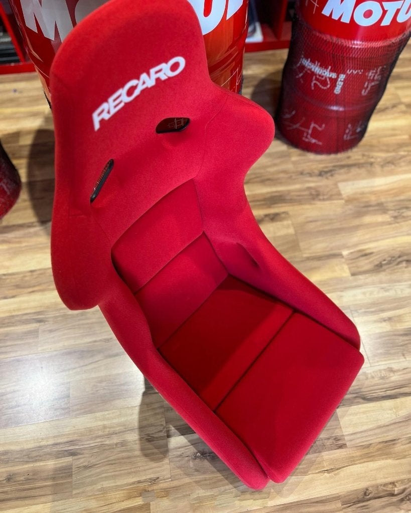 Recaro Pole Position stof velours kuipstoel schaalstoel rood, Ophalen of Verzenden