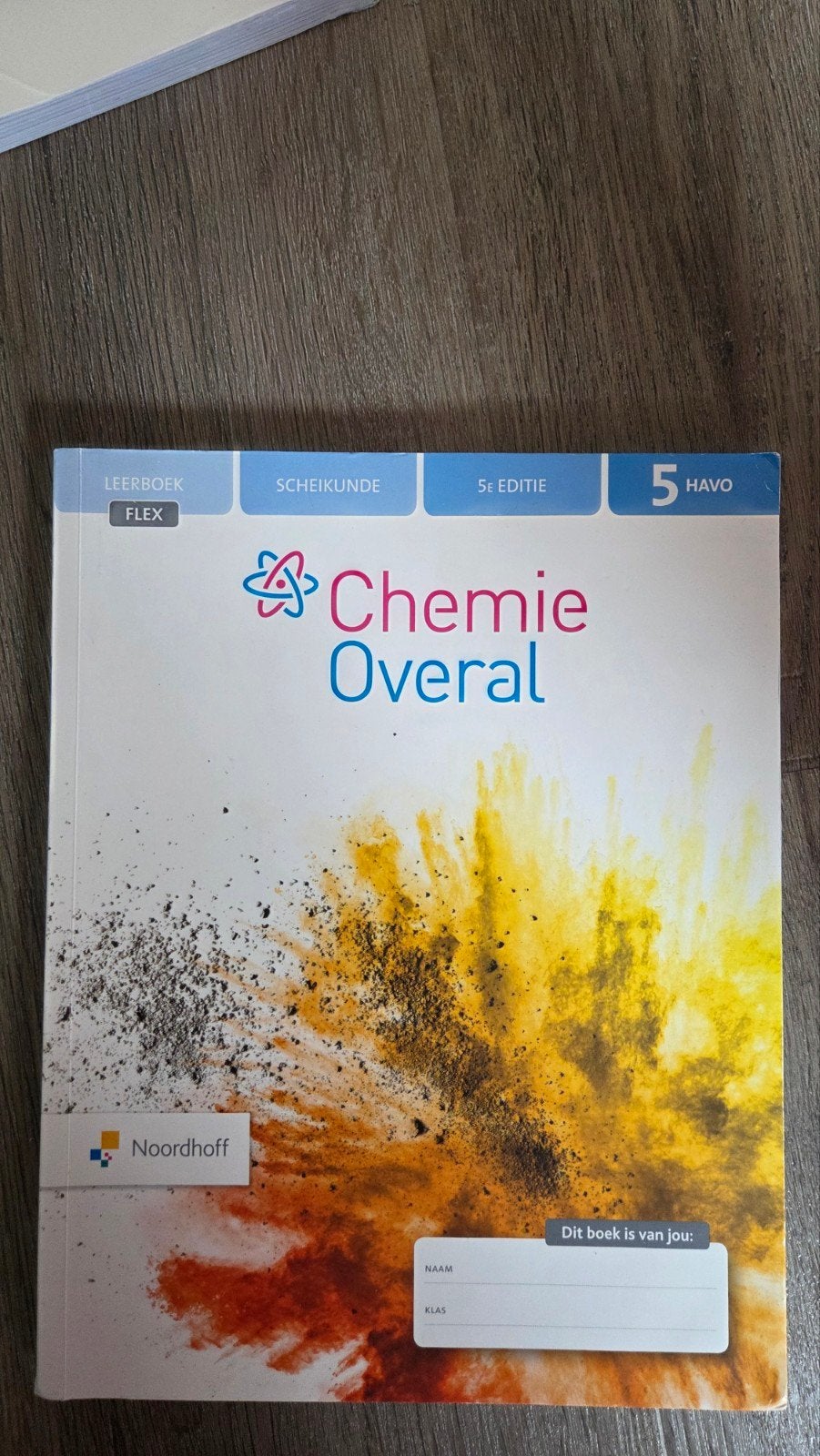 Chemie Overal Leerboek 5 HAVO 5e editie Noordhoff, Ophalen of Verzenden, Zo goed als nieuw, HAVO, Scheikunde