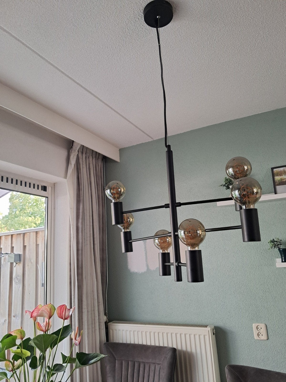 zwart industriele eettafel lamp, Huis en Inrichting, Lampen | Hanglampen, Ophalen
