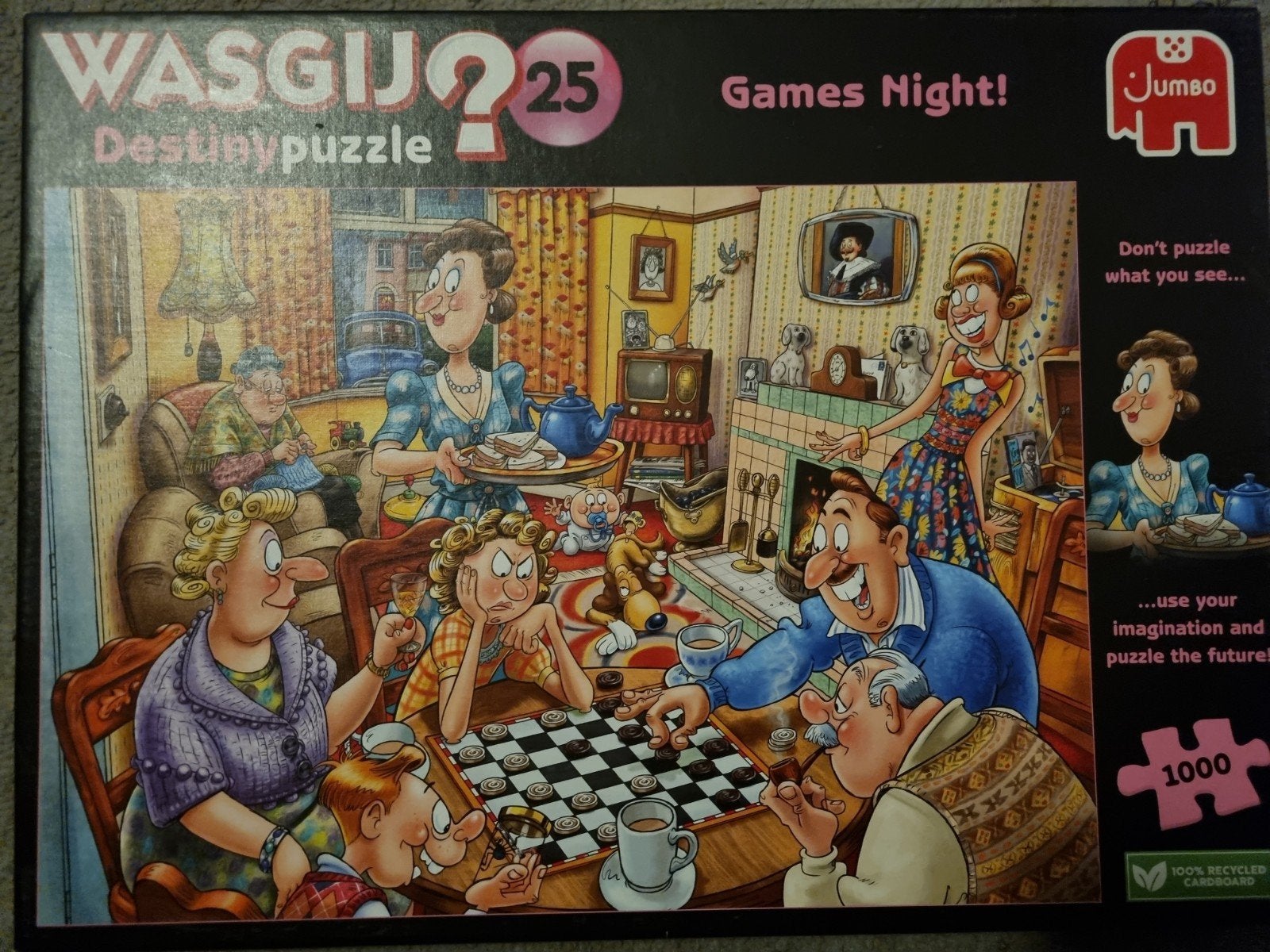 wasgij destiny nr 25 game night, Ophalen of Verzenden, 500 t/m 1500 stukjes, Zo goed als nieuw, Legpuzzel