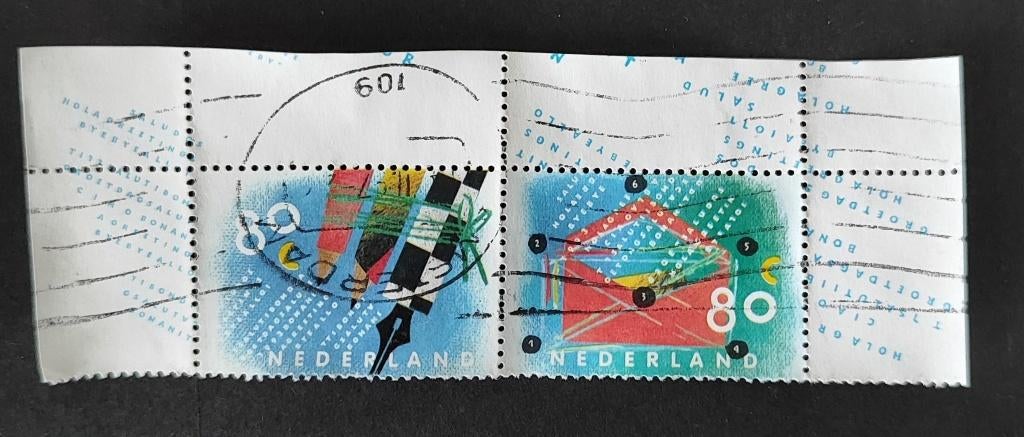 nederland nvph 1571 1572, Verzenden, Na 1940, Gestempeld