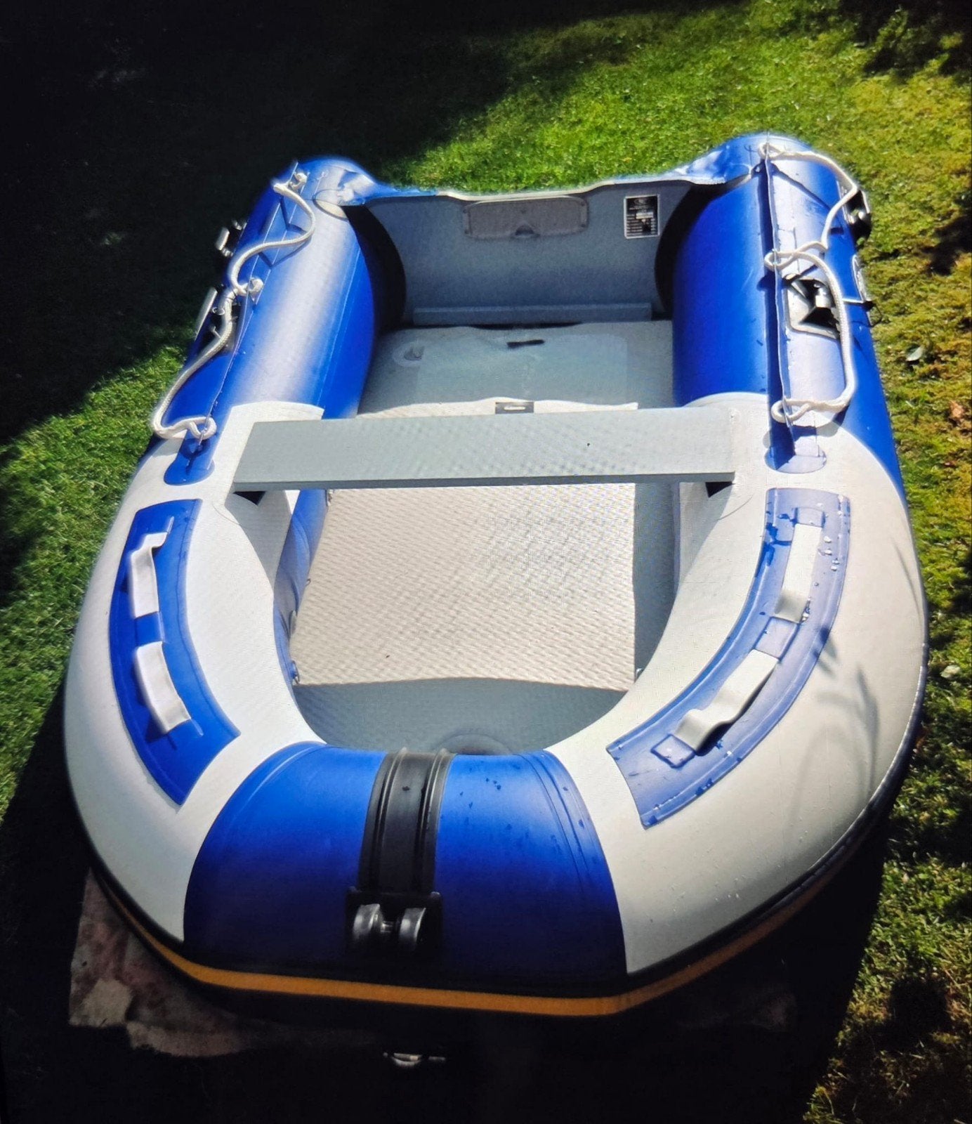 Hibo opblaasboot (245x90) met lekke tube, Ophalen, Gebruikt, Peddels, Hibo