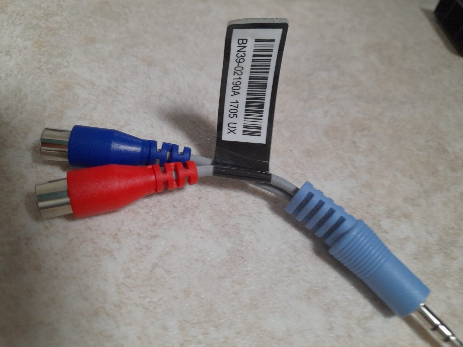 Audio kabel met 3.5mm jack naar RCA (rood/blauw), Ophalen of Verzenden, Zo goed als nieuw, Minder dan 2 meter, Interlink-kabel