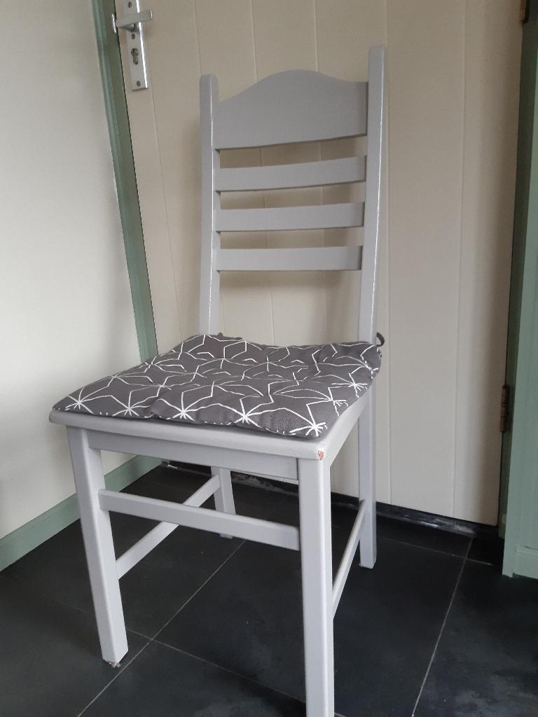 stoelen, Huis en Inrichting, Stoelen, Ophalen, Gebruikt, Vier, Grijs