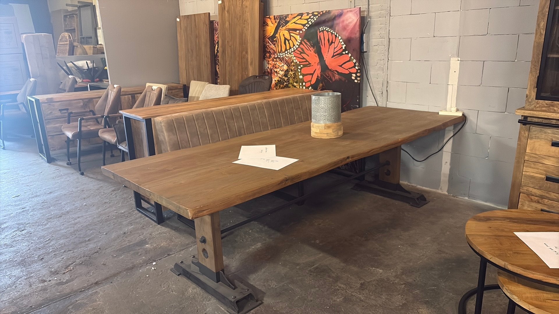 Eiken tafel 260x100, Ophalen, Outletliving7@gmail.com, 50 tot 100 cm, Outlet