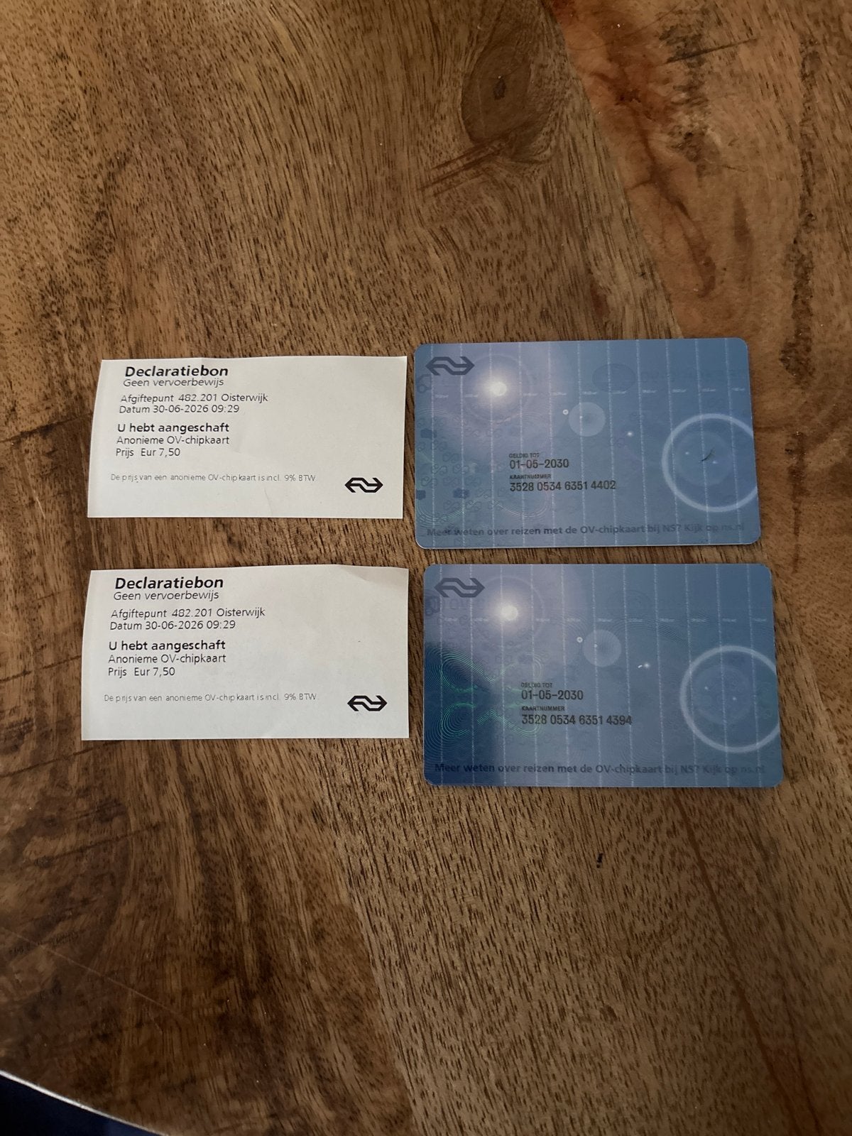 Ov chipkaarten, Tickets en Kaartjes, Eén persoon, Bus, Metro of Tram, Algemeen kaartje