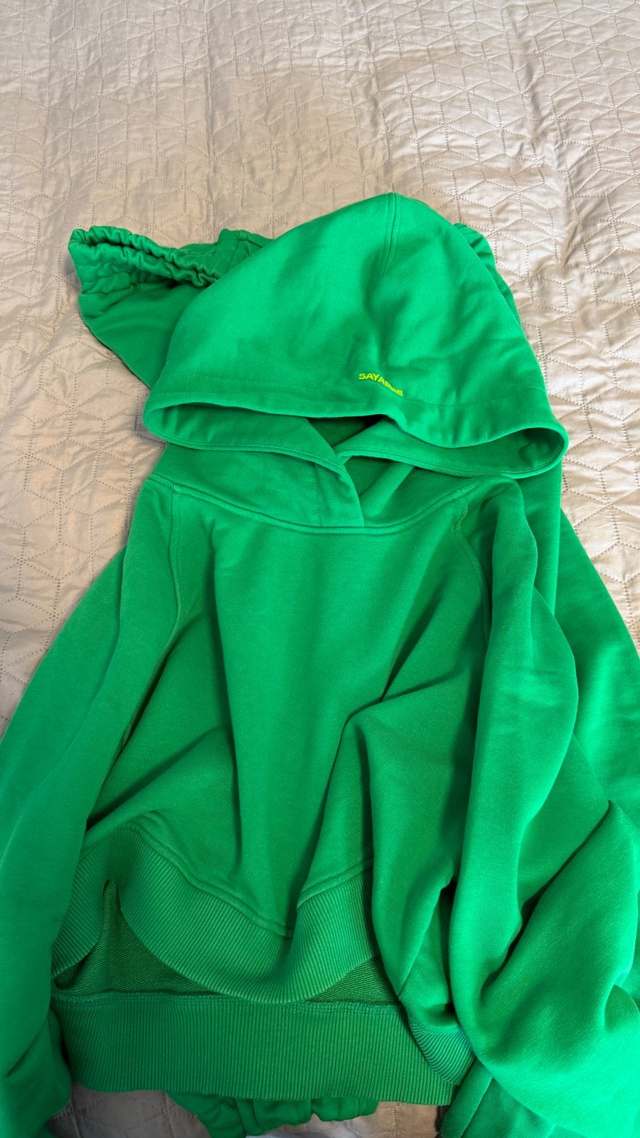 SAYAMIM Groen Trainingspak - Hoodie & Joggingbroek, Ophalen of Verzenden, Zo goed als nieuw, Maat 38/40 (M), Groen