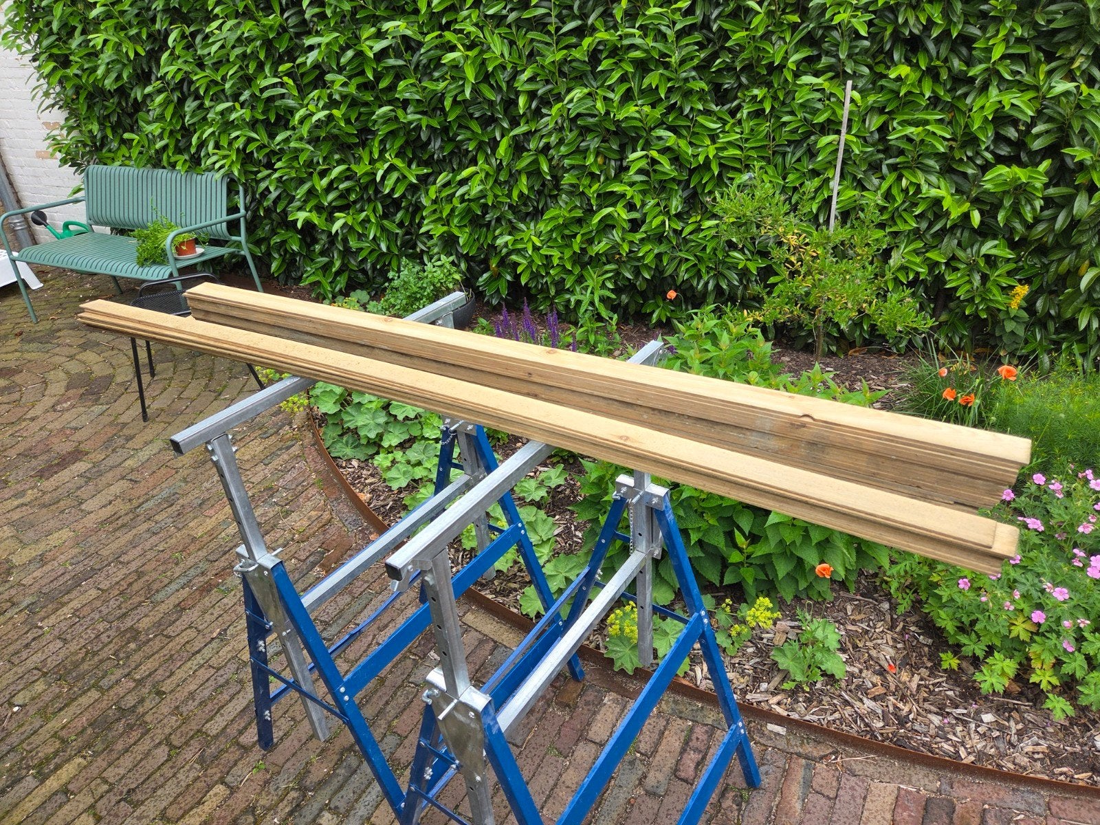 Geimpregneerde houten latjes, Ophalen, Gebruikt, Minder dan 25 mm, Plank