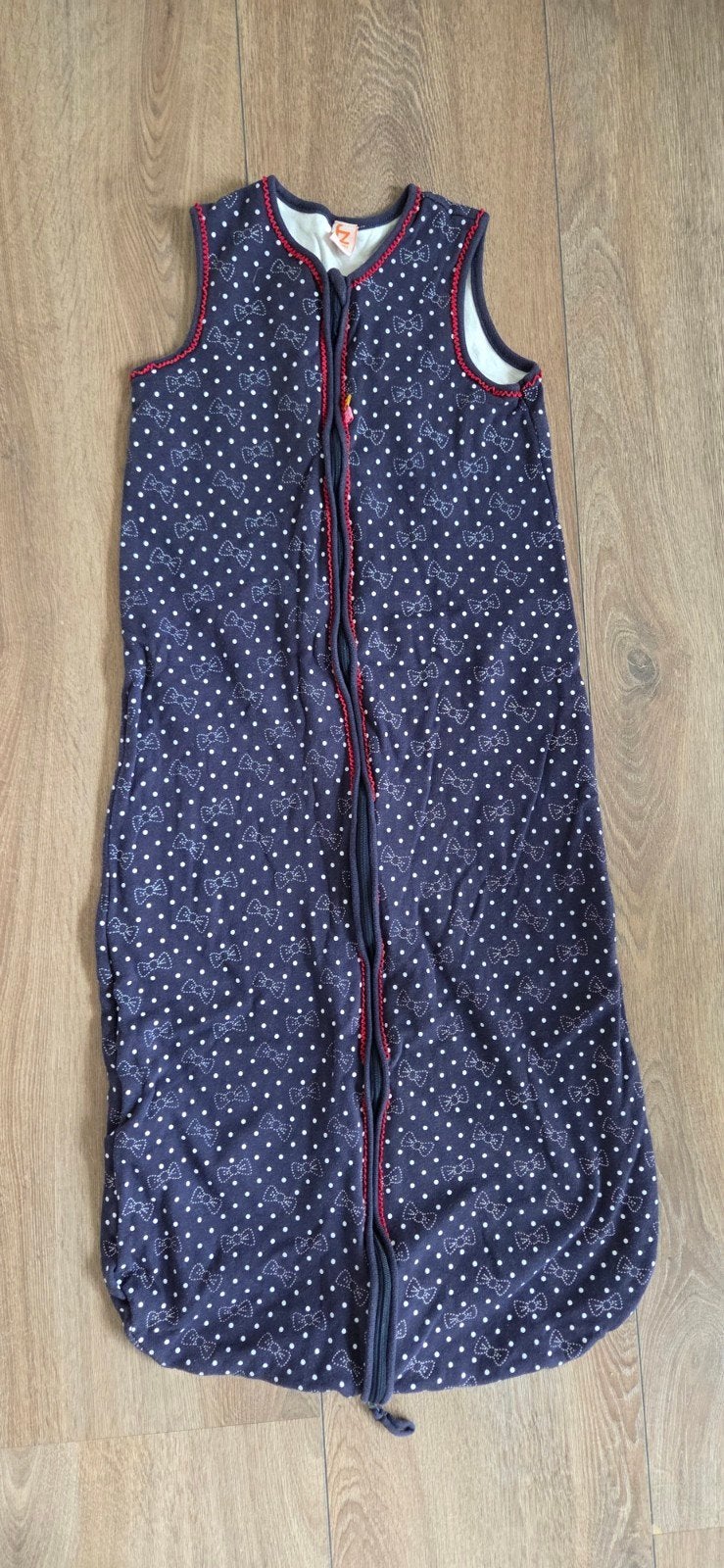 Donkerblauwe slaapzak met strikjespatroon, Kinderen en Baby's, Ophalen, Gebruikt, Blauw, Slaapzak