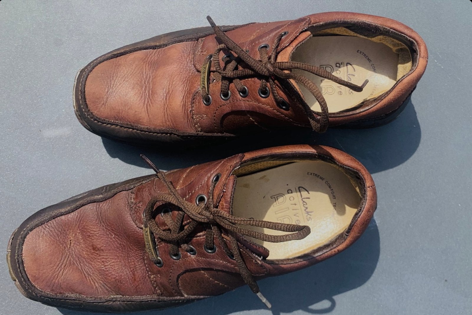 Clarks Active Air Goretex Herenschoenen - Comfortabel, Ophalen of Verzenden, Gedragen, Bruin, Veterschoenen