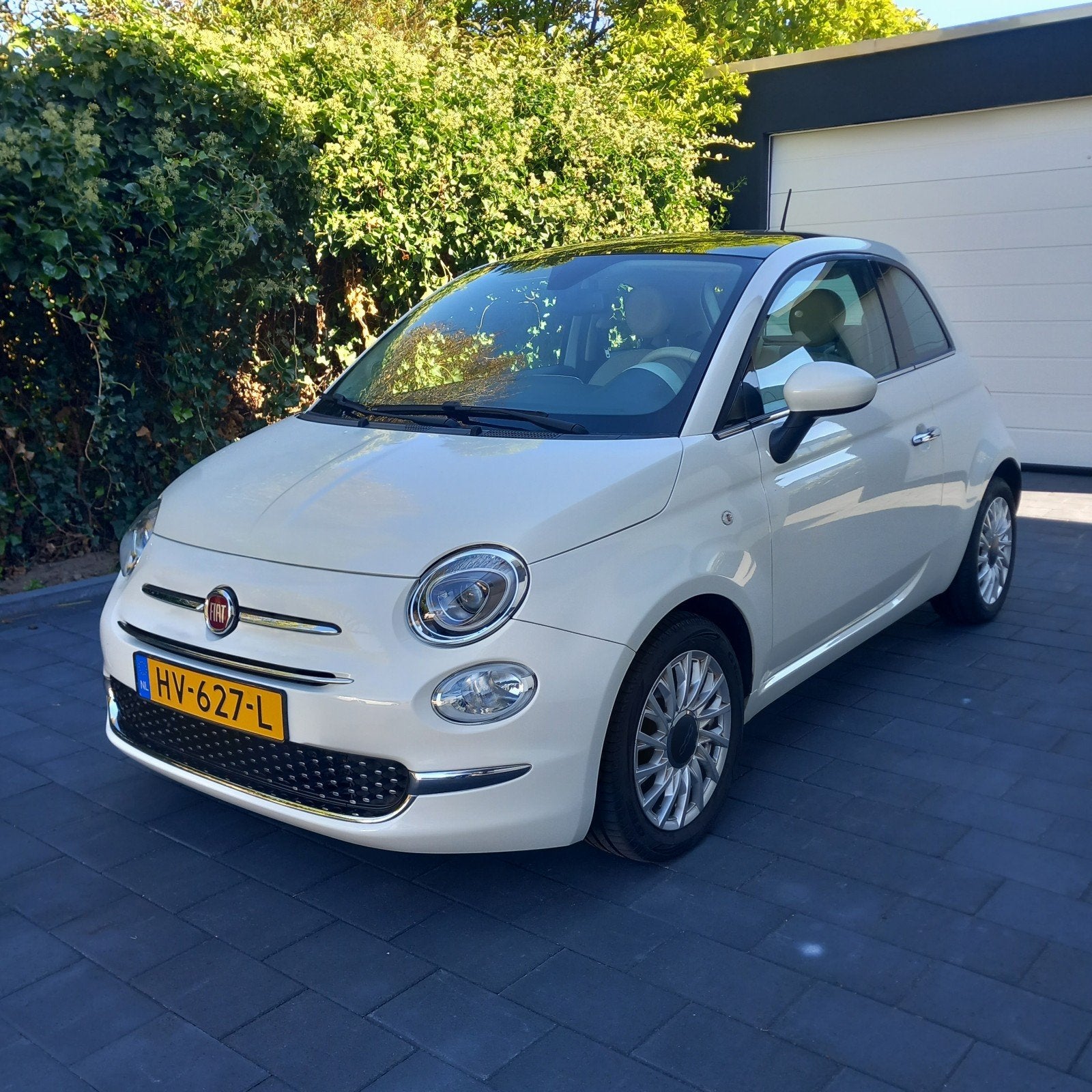 Fiat 500 Twinair Turbo 80pk 2015 Wit Lounge Edition, Voorwielaandrijving, 31 €/maand, Origineel Nederlands, Handgeschakeld