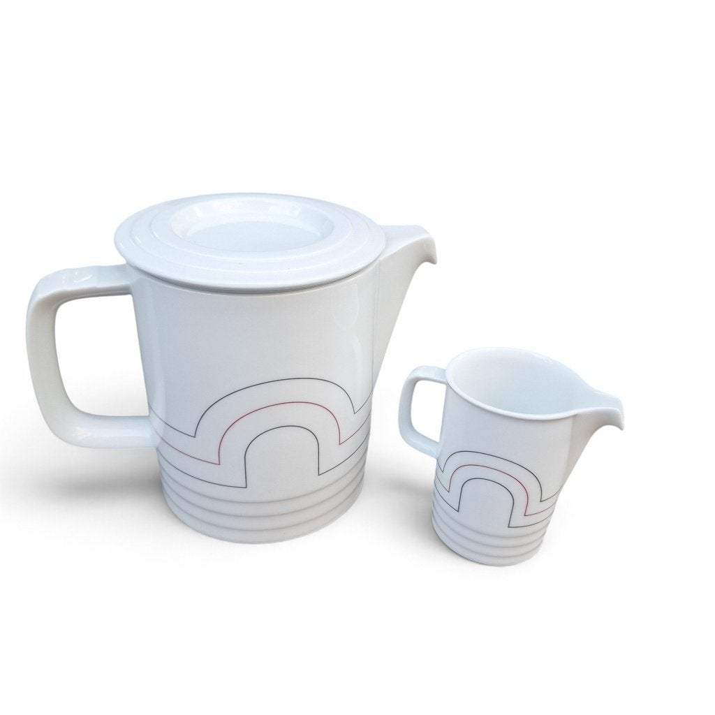 Vintage Theepot en Melkkan Set - Thomas Germany, Gebruikt, Overige merken, Keramiek, Ophalen of Verzenden