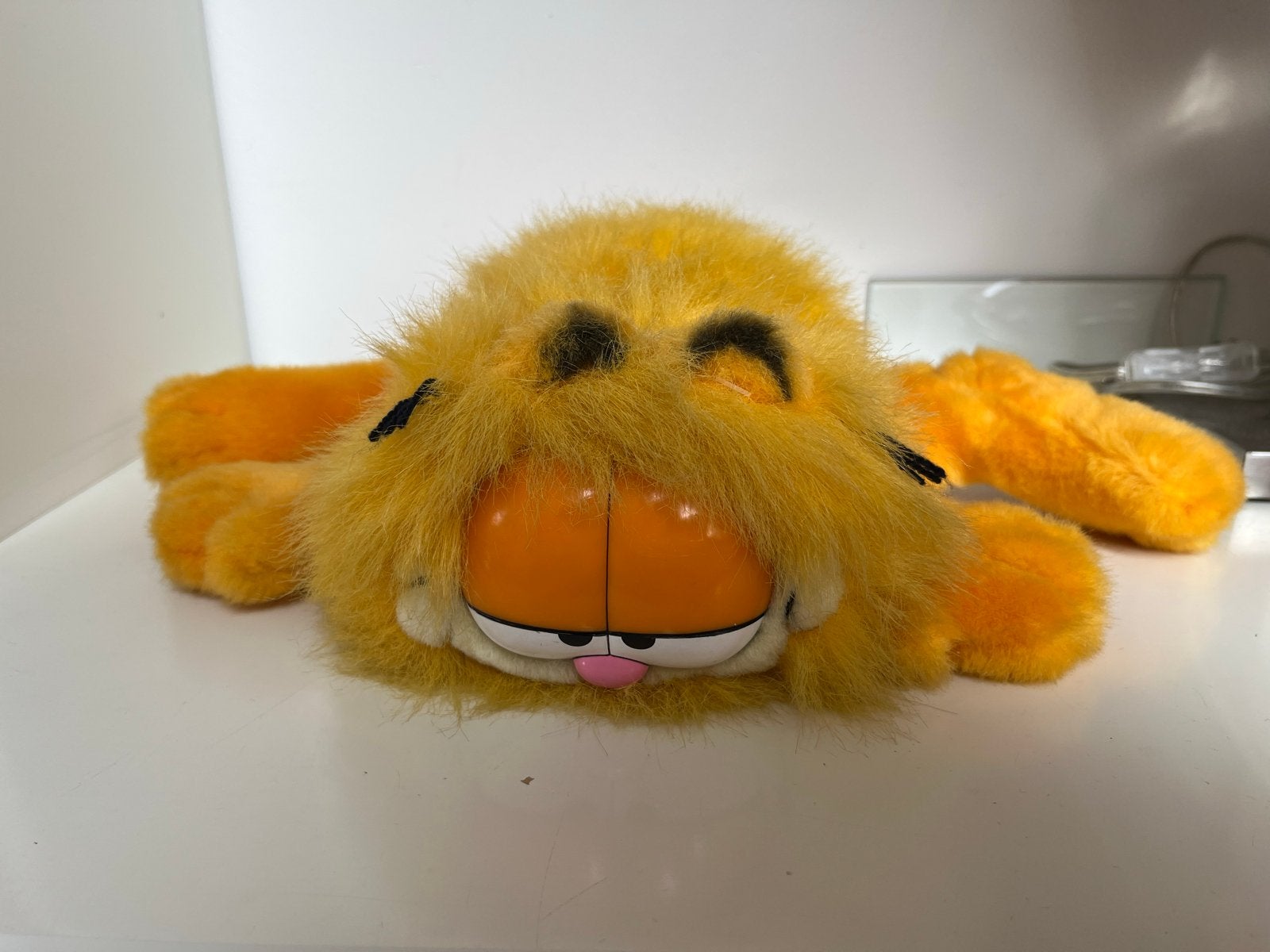 Vintage Garfield knuffel - Oranje pluche kat - jaren 80, Oranje, Gebruikt, Overige merken, Overige karakters