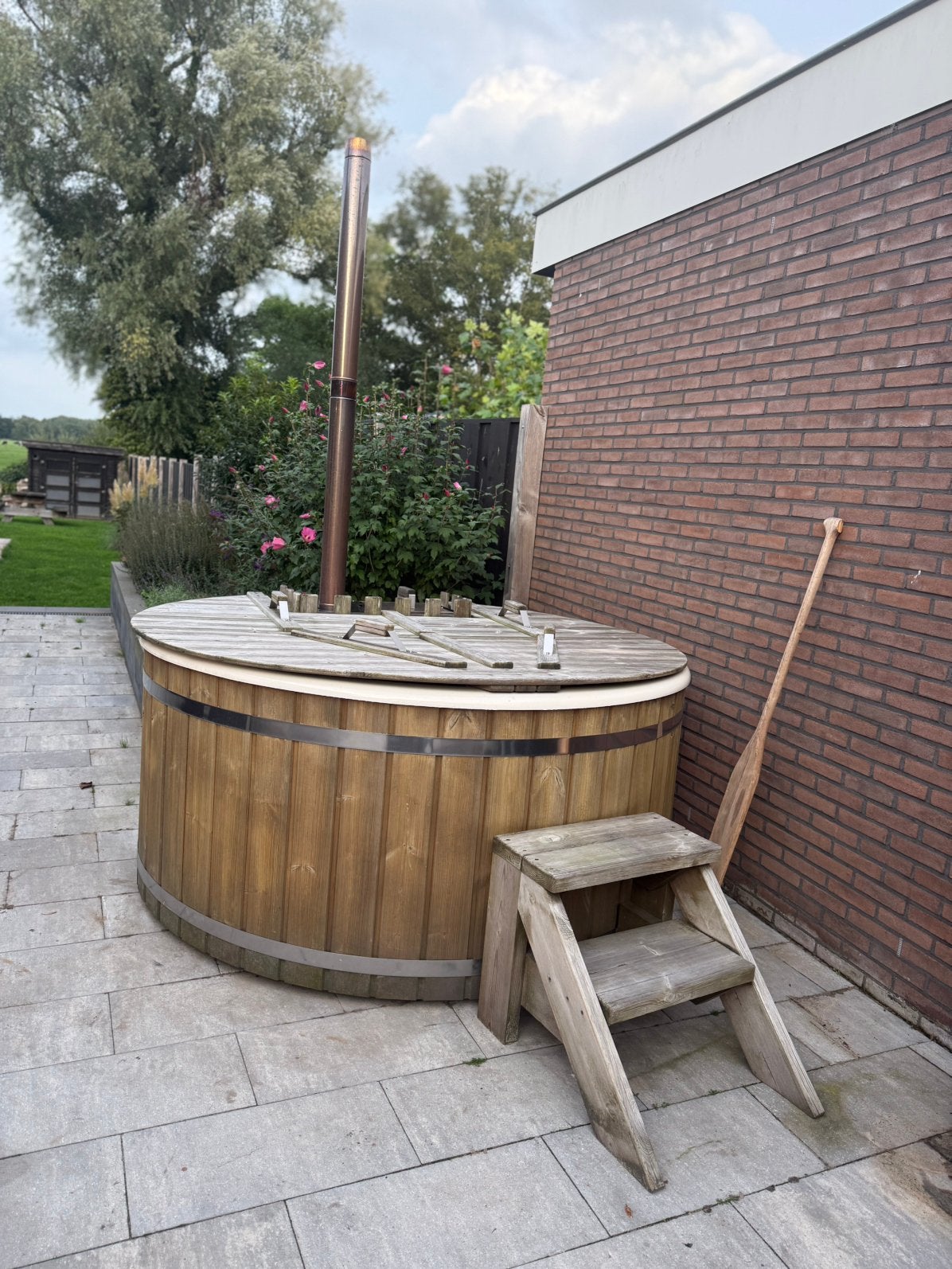 Hottub met interne kachel, Ophalen of Verzenden, Gebruikt, Pomp, Vast