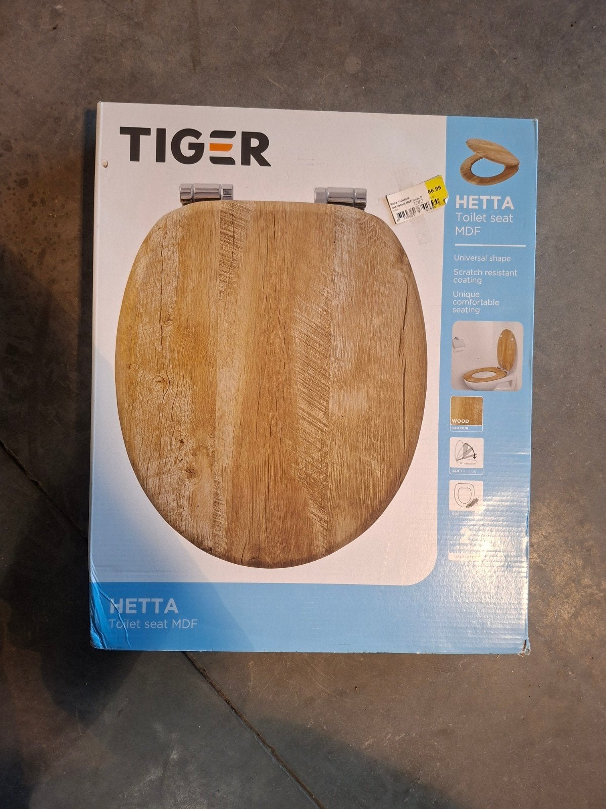 Tiger WC bril hout look, Ophalen of Verzenden, Nieuw, Toilet