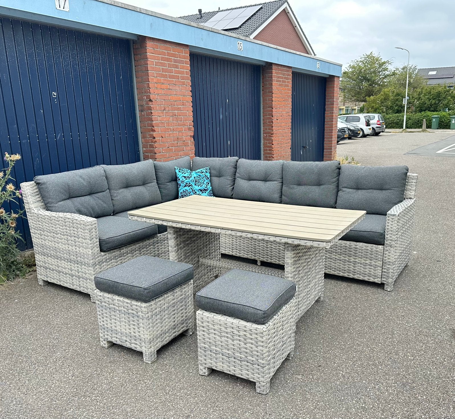 Prachtige Garden Impressions Dining Loungeset Tuinset, Tuin en Terras, Tuinsets en Loungesets, Ophalen, Zo goed als nieuw, Wicker