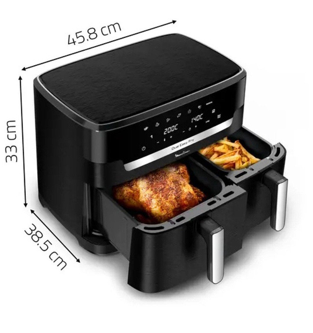 Moulinex EZ942AF0 Dual Easy Fry XXL heteluchtfriteuse, 4 liter of meer, Ophalen of Verzenden, Nieuw, Duo-friteuse