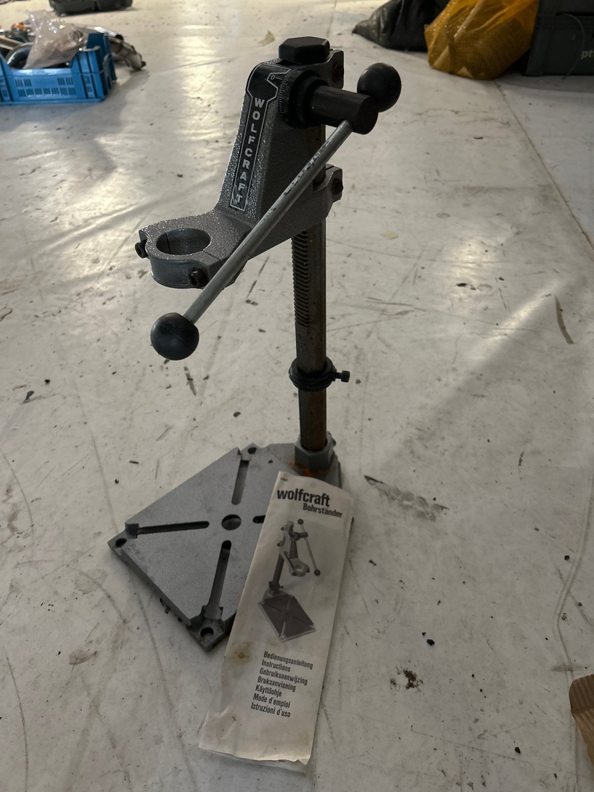 Wolfcraft Boorstandaard - Gebruikt maar functioneel, Doe-het-zelf en Verbouw, Gereedschap | Boormachines, Gebruikt, Kolomboormachine